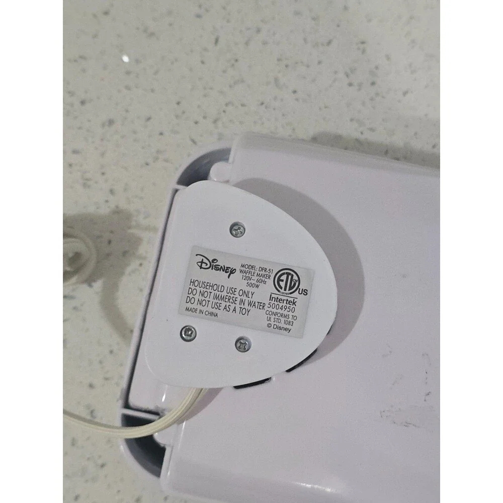 Disney Frozen Snowflake Shape Waffle Maker DFR-51 Non-Stick 500W White  Electric